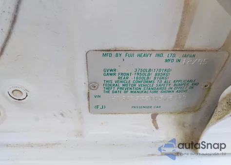 1996 Subaru Impreza L from USA, damaged, VIN JF1GC4352TH512729